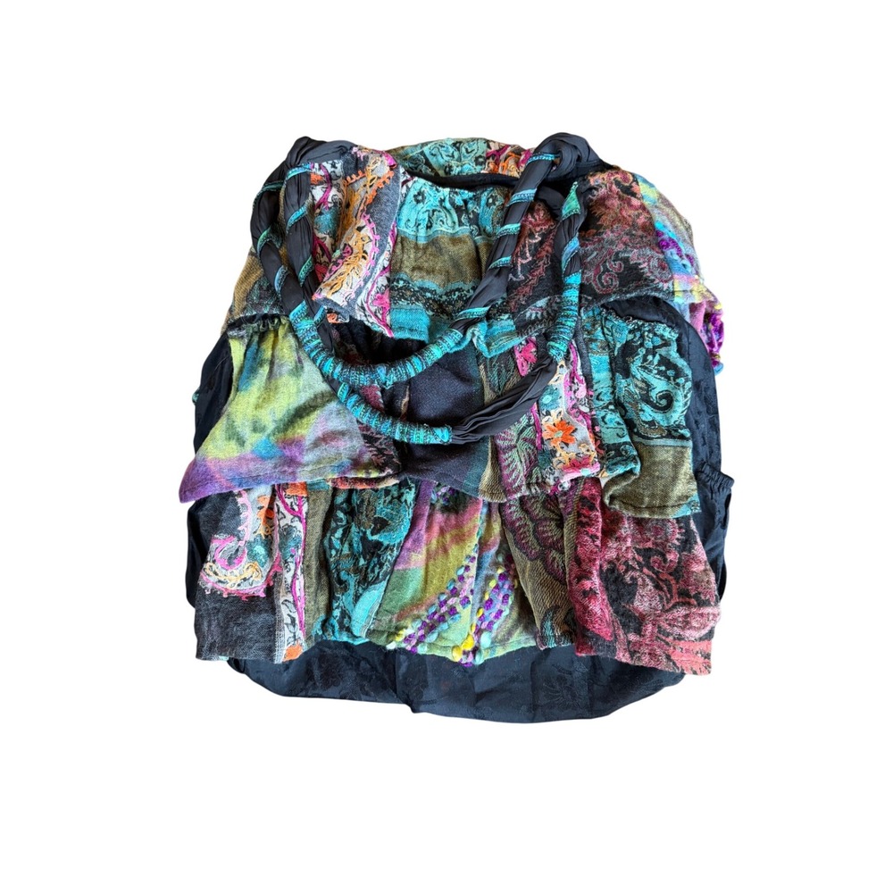 Anu Bag Boho Ruffled Patchwork Shoulder Paisley F… - image 6
